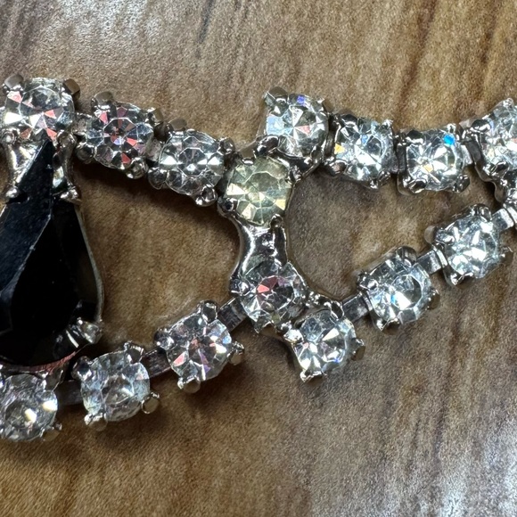 Vintage Silver tone Rhinestone 3 piece Set preowned - Picture 3 of 16
